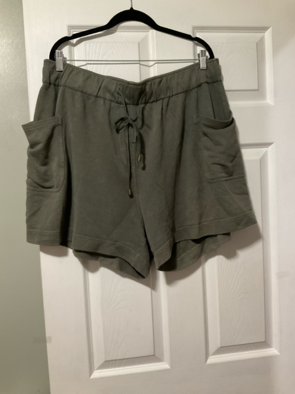 Wrap London Olive Drawstring Athletic Shorts